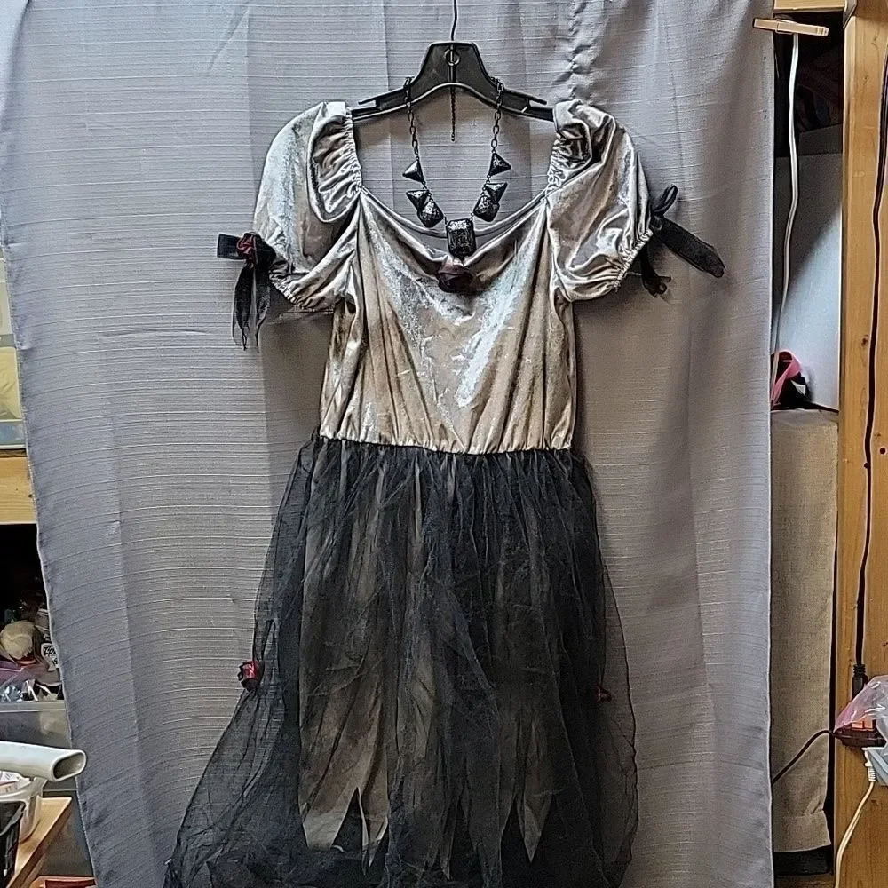 ‎Monster/Zombie Bride adult small child XL Costume, wig, makeup and more